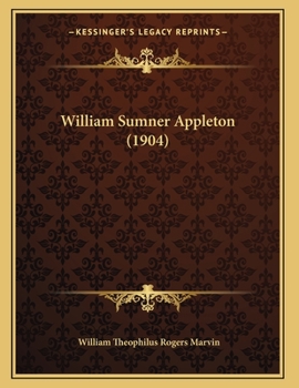 Paperback William Sumner Appleton (1904) Book