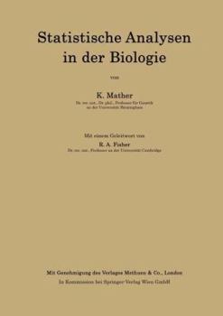 Paperback Statistische Analysen in Der Biologie [German] Book