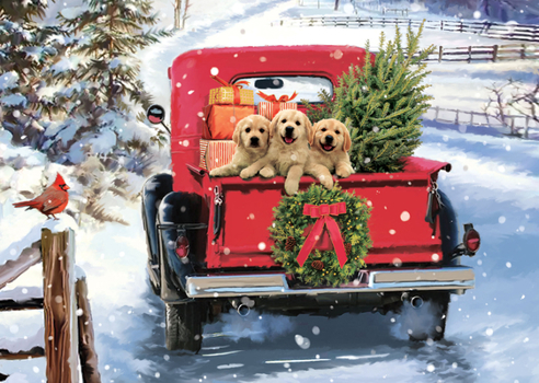 Bringing Home the Tree Deluxe Boxed Holiday Cards