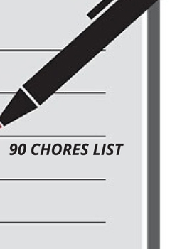 Paperback 90 Chores List: Check List Book