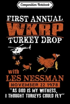 Paperback Composition Notebook: Funny wkrp-turkey-drop Long Sleeve Journal/Notebook Blank Lined Ruled 6x9 100 Pages Book