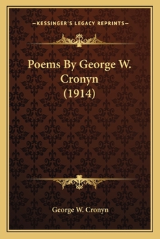 Paperback Poems By George W. Cronyn (1914) Book
