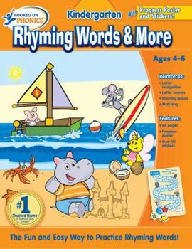 Paperback Hooked on Phonics Kindergarten Rhyming Words & More [With Poster] Book