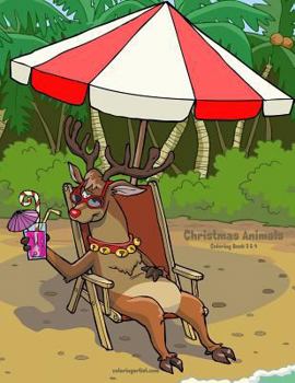 Paperback Christmas Animals Coloring Book 3 & 4 Book