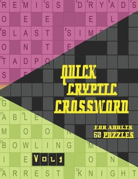 Paperback Quick Cryptic Crossword Books for Adults: 60 Simulating Energetic Challenging Quick Cryptic Crossword Puzzles Book