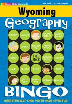 Hardcover Wyoming Geography Bingo Game Book