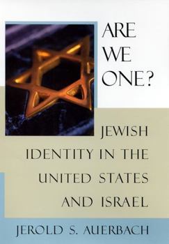 Hardcover Are We One?: Jewish Identity in the United States and Israel Book