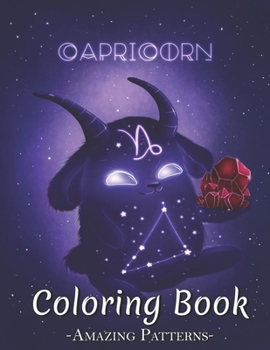 Paperback Adult Coloring Book With Beautiful Unicorn, Cats, Dog, Halloween, Christmas, Tropical Beaches, Cities, Skulls, Relaxing Landscapes ( Capricorn-Zodiac- Book