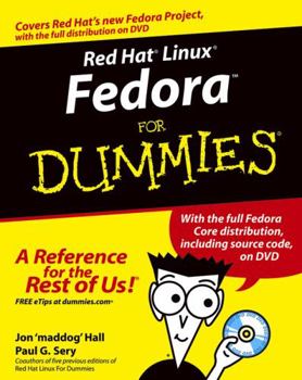 Paperback Red Hat Linux Fedora for Dummies [With Bonus DVD] Book