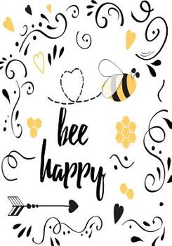 Paperback Bee Happy - A JOURNAL (Be Happy - College Rule) Book