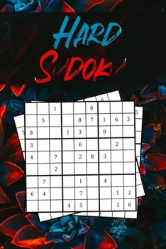 Paperback Hard Sudoku: Dark Flowers Cover 240 Hard Sudoku Puzzles Book