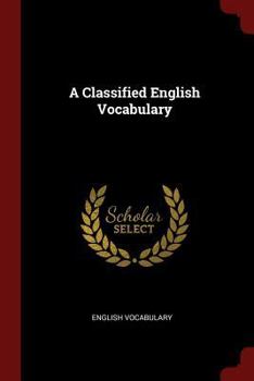 Paperback A Classified English Vocabulary Book