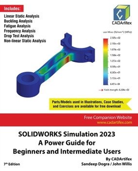 Paperback SOLIDWORKS Simulation 2023: A Power Guide for Beginners and Intermediate Users: Colored Book