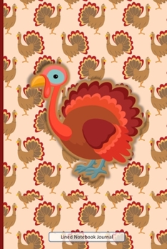 Lined Notebook Journal: Unique Beautifully Designed Notepad For Inspired Creative Writing With Pastel Shade Pattern Background & Shadow Effect Turkey Detail