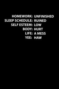 Paperback Notebook: Homework self esteem sarcasm gifts 120 Pages, 6x9 Inches, Dot Grid Book