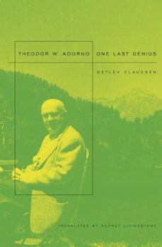 Hardcover Theodor W. Adorno: Ein Letztes Genie: One Last Genius Book