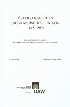 Paperback Osterreichisches Biographisches Lexikon 1815-1950 65. Lieferung: Telfy Ivan - Toply Robert [German] Book