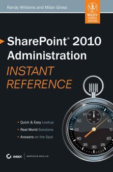 Paperback Sharepoint 2010 Administration Instant Reference Book