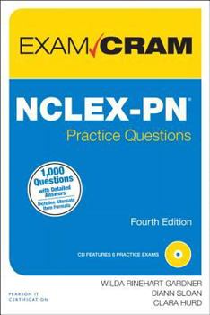 Paperback Nclex-PN Practice Questions Exam Cram [With CDROM] Book