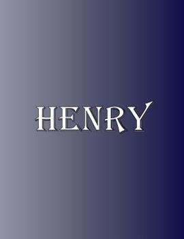 Paperback Henry: 100 Pages 8.5" X 11" Personalized Name on Notebook College Ruled Line Paper Book