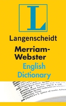 Paperback Langenscheidt Merriam-Webster English Dictionary Book