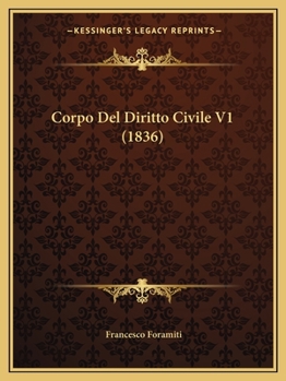 Paperback Corpo Del Diritto Civile V1 (1836) [Italian] Book