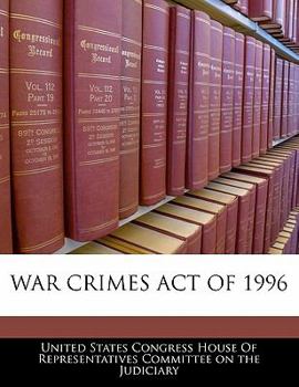 Paperback War Crimes Act of 1996 Book