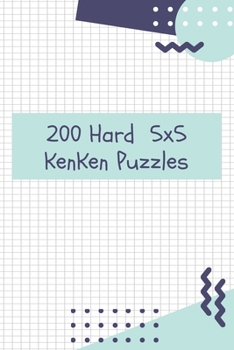 Paperback 200 Hard 5x5 Kenken Puzzles Book