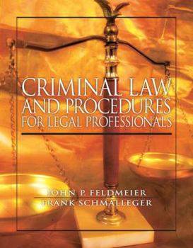 Paperback Criminal Law and Procedure for Legal Professionals Book