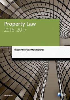 Paperback Property Law 2016-2017 Book