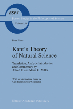 Paperback Kant's Theory of Natural Science Book