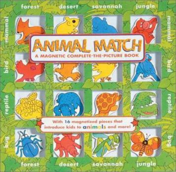 Board book Animal Match: A Magnetic Complete-The-Picture Book [With 16 Magnetic Play Pieces] Book