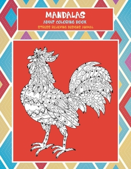 Paperback Adult Coloring Book Stress Relieving Designs Animal, Mandalas Book