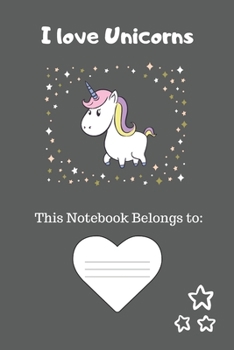 Paperback Unicorn Notebook I love Unicorns: Journal & Doodle Journal: Mix of Lined & Blank Paper for Writing and Drawing Book