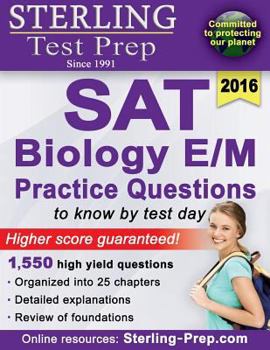 Paperback SAT Biology E/M Practice Questions Book