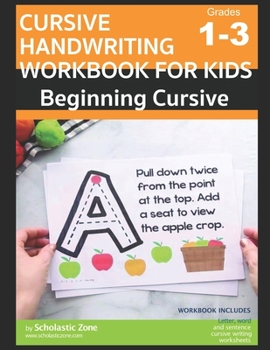 Paperback Cursive Handwriting Workbook for Kids - Beginning Cursive: Cursive Handwriting Workbook For Kids Cursive Writing Practice Book, Dot to dot play & lear Book