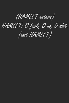 Hamlet enters: Notizbuch DIN A5 Blanko 120 Seiten Hamlet Roman Literatur Zitate Sprüche Mittelalter Lehrer Bücher Geschenkidee & Weihnachten Reise ... Planer Tagebuch Notizheft Notizblock