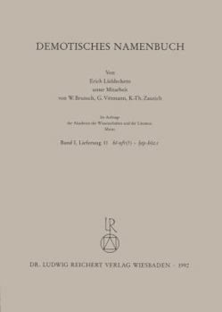 Paperback Demotisches Namenbuch: Lieferung 11 [German] Book