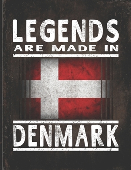 Legends Are Made In Denmark: Customized Gift for Danish Coworker  Undated Planner Daily Weekly Monthly Calendar Organizer Journal