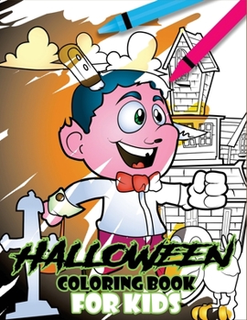 Paperback Halloween Coloring Book For Kids Book