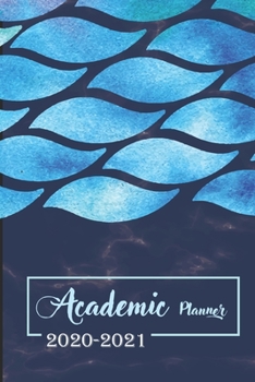 2020-2021 Academic Planner: 2 Year Pocket Calendar Schedule 24 Months and Weekly Planner Organizer with Holidays (Water Blue)