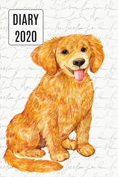 Paperback 2020 Daily Diary Planner, Watercolor Golden Retriever: Three Days Per Page Full Year Planner Book