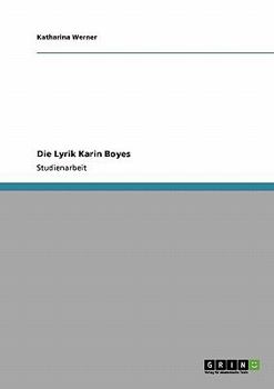 Paperback Die Lyrik Karin Boyes [German] Book