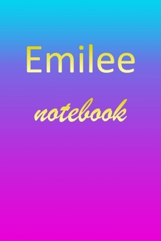 Paperback Emilee: Blank Notebook - Wide Ruled Lined Paper Notepad - Writing Pad Practice Journal - Custom Personalized First Name Initia Book