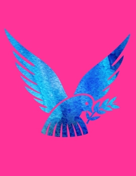 Cornell Notes Notebook: Blue Dove/Pink - Large 8.5"x11" - 140 Page - Cornell Note Taking System for Students - College-Ruled - Softbound - Glo