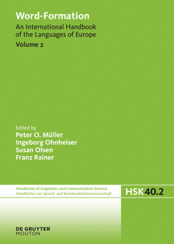 Word-Formation: An International Handbook of the Languages of Europe: Volume 2