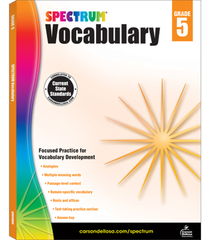 Paperback Spectrum Vocabulary, Grade 5 Book