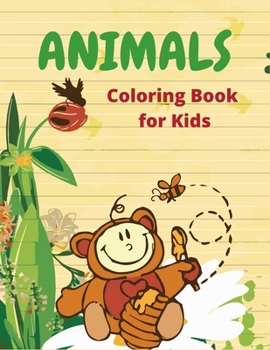 Paperback Animals Coloring Book For Kids: Animals Coloring Book with Elephants, Lions, Horses, Owls, Cats, Dogs and Many More Book