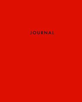 Paperback Journal: Blank Jumbo Red Lined Notebook 8" x 10" 366 pages Book