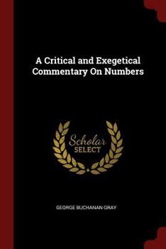 Paperback A Critical and Exegetical Commentary On Numbers Book